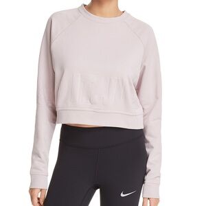 Nike Dri-FIT Cropped Crewneck Sweatshirt Light Pink Athleisure Women’s Small